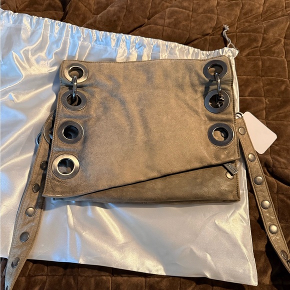 Hammitt Tan Leather Crossbody Bag with Silver Details - Picture 8 of 13